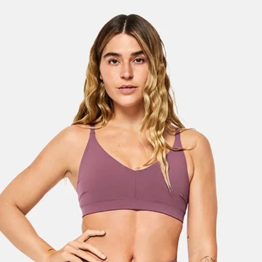 Outdoor Voices SuperForm Criss-Cross Bralette Berry
